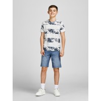 ΠΑΙΔΙΚΗ ΒΕΡΜΟΥΔΑ JEANS LOOSE FIT CHRIS LONG JACK  JONES JUNIOR ΜΠΛΕ ΑΓΟΡΙ 12205915