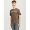 ΠΑΙΔΙΚΗ ΜΠΛΟΥΖΑ T-SHIRT COLLEGE LETTERS JACK AND JONES JUNIOR ΚΑΦΕ 12258924