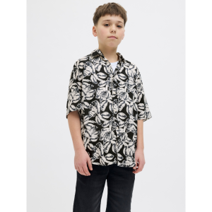 ΠΑΙΔΙΚΟ ΠΟΥΚΑΜΙΣΟ KONTOMANIKO FLORAL JACK AND JONES JUNIOR ΜΑΥΡΟ ΑΓΟΡΙ 12274222