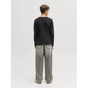ΠΑΙΔΙΚΗ ΜΠΛΟΥΖΑ ΜΑΚΡΥΜΑΝΙΚΗ BASIC JACK AND JONES JUNIOR ΜΑΥΡΟ ΑΓΟΡΙ 12289280