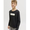 ΠΑΙΔΙΚΗ ΜΠΛΟΥΖΑ ΜΑΚΡΥΜΑΝΙΚΗ BASIC JACK AND JONES JUNIOR ΜΑΥΡΟ ΑΓΟΡΙ 12289280