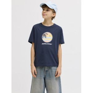 ΠΑΙΔΙΚΗ ΜΠΛΟΥΖΑ T-SHIRT SUNSET JACK AND JONES JUNIOR ΜΠΛΕ ΑΓΟΡΙ 12289932