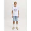 ΠΑΙΔΙΚΗ ΜΠΛΟΥΖΑ T-SHIRT SKULL ON THE BEACH JACK AND JONES JUNIOR ΑΣΠΡΟ ΑΓΟΡΙ 12289939