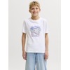 ΠΑΙΔΙΚΗ ΜΠΛΟΥΖΑ T-SHIRT SKULL ON THE BEACH JACK AND JONES JUNIOR ΑΣΠΡΟ ΑΓΟΡΙ 12289939