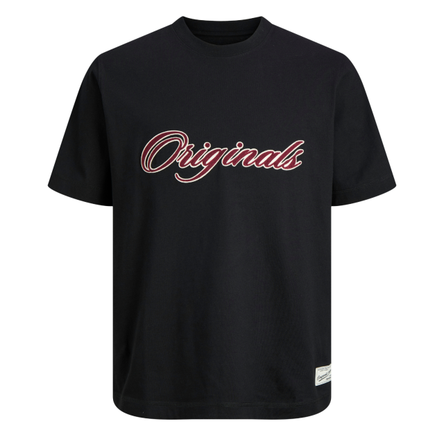 ΠΑΙΔΙΚΗ ΜΠΛΟΥΖΑ T-SHIRT ORIGINALS JACK AND JONES JUNIOR ΜΑΥΡΟ 12293118