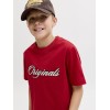 ΠΑΙΔΙΚΗ ΜΠΛΟΥΖΑ T-SHIRT ORIGINALS JACK AND JONES JUNIOR ΚΟΚΚΙΝΟ 12293118