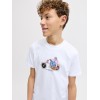 ΠΑΙΔΙΚΗ ΜΠΛΟΥΖΑ T-SHIRT SKULL BIKER JACK AND JONES JUNIOR ΑΣΠΡΟ ΑΓΟΡΙ 12293680