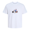 ΠΑΙΔΙΚΗ ΜΠΛΟΥΖΑ T-SHIRT SKULL BIKER JACK AND JONES JUNIOR ΑΣΠΡΟ ΑΓΟΡΙ 12293680