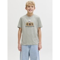 ΠΑΙΔΙΚΗ ΜΠΛΟΥΖΑ T-SHIRT SKULL IN FLOWERS JACK AND JONES JUNIOR ΠΡΑΣΙΝΟ ΑΓΟΡΙ 12293680
