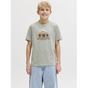 ΠΑΙΔΙΚΗ ΜΠΛΟΥΖΑ T-SHIRT SKULL IN FLOWERS JACK AND JONES JUNIOR ΠΡΑΣΙΝΟ ΑΓΟΡΙ 12293680