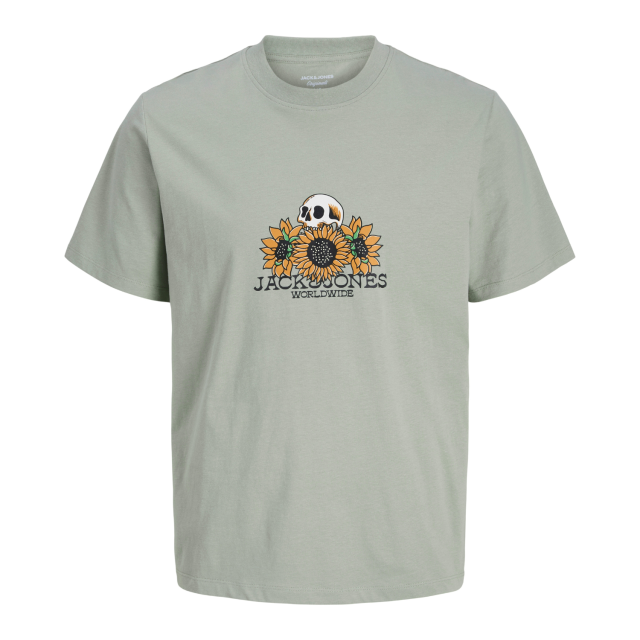 ΠΑΙΔΙΚΗ ΜΠΛΟΥΖΑ T-SHIRT SKULL IN FLOWERS JACK AND JONES JUNIOR ΠΡΑΣΙΝΟ ΑΓΟΡΙ 12293680
