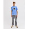 ΠΑΙΔΙΚΗ ΜΠΛΟΥΖΑ T-SHIRT SKULL LOVE JACK AND JONES JUNIOR ΓΑΛΑΖΙΟ ΑΓΟΡΙ 12293680