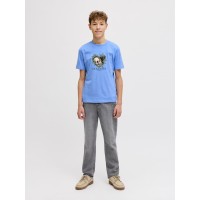 ΠΑΙΔΙΚΗ ΜΠΛΟΥΖΑ T-SHIRT SKULL LOVE JACK AND JONES JUNIOR ΓΑΛΑΖΙΟ ΑΓΟΡΙ 12293680