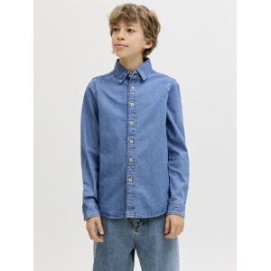 ΠΑΙΔΙΚΟ ΠΟΥΚΑΜΙΣΟ ΜΑΚΡΥΜΑΝΙΚΟ ΤΖΙΝ JACK AND JONES JUNIOR ΜΠΛΕ ΑΓΟΡΙ 12294475