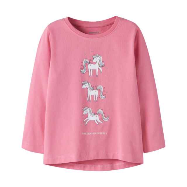 ΠΑΙΔΙΚΗ ΜΠΛΟΥΖΑ ΜΑΚΡΥΜΑΝΙΚΗ UNICORN NAME IT ΦΟΥΞΙΑ ΚΟΡΙΤΣΙ 13224958
