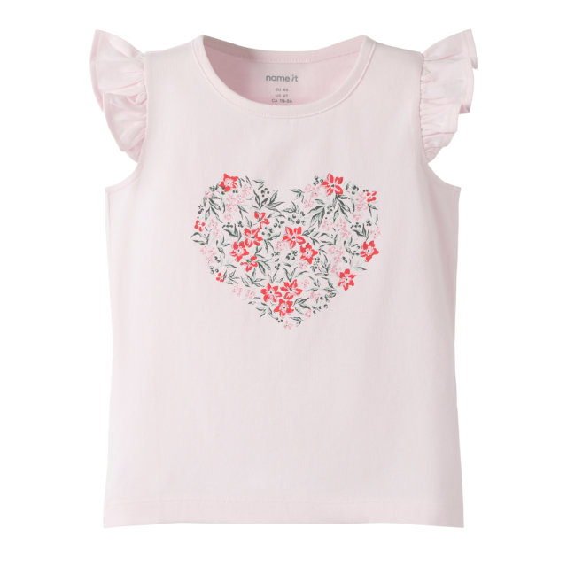 ΠΑΙΔΙΚΗ ΜΠΛΟΥΖΑ T-SHIRT HEART OF FLOWERS ΝΑΜΕ ΙΤ ΡΟΖ ΚΟΡΙΤΣΙ 13230227