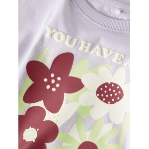 ΠΑΙΔΙΚΗ ΜΠΛΟΥΖΑ T-SHIRT FLOWERS ΝΑΜΕ ΙΤ ΛΙΛΑ ΚΟΡΙΤΣΙ 13251519