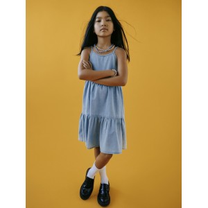 ΠΑΙΔΙΚΟ ΦΟΡΕΜΑ ΜΕ ΤΙΡΑΝΤΕΣ SOFT DENIM NAME IT ΓΑΛΑΖΙΟ ΚΟΡΙΤΣΙ 13252299