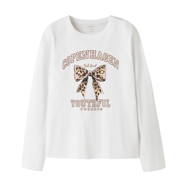 ΠΑΙΔΙΚΗ ΜΠΛΟΥΖΑ ΜΑΚΡΥΜΑΝΙΚΗ ANIMAL PRINT ΦΙΟΓΚΟΣ NAME IT ΑΣΠΡΟ ΚΟΡΙΤΣΙ 13260572