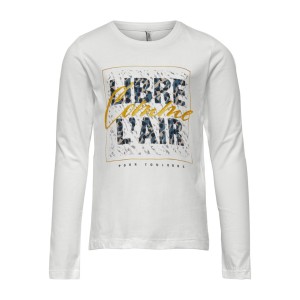 ΠΑΙΔΙΚΗ ΜΠΛΟΥΖΑ ΜΑΚΡΥΜΑΝΙΚΗ LIBRE L'AIR KIDS ONLY ΑΣΠΡΟ ΚΟΡΙΤΣΙ 15271417