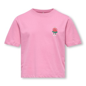 ΠΑΙΔΙΚΗ ΜΠΛΟΥΖΑ T-SHIRT CROP ΚΑΡΠΟΥΖΙ KIDS ONLY ΡΟΖ ΚΟΡΙΤΣΙ 15358105