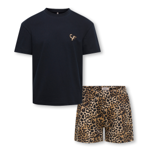 ΠΑΙΔΙΚΟ ΣΕΤ 2ΤΜΧ ΜΠΛΟΥΖΑ T-SHIRT ΚΑΙ ΣΟΡΤΣ ANIMAL PRINT KIDS ONLY ΜΑΥΡΟ ΚΟΡΙΤΣΙ 15367794