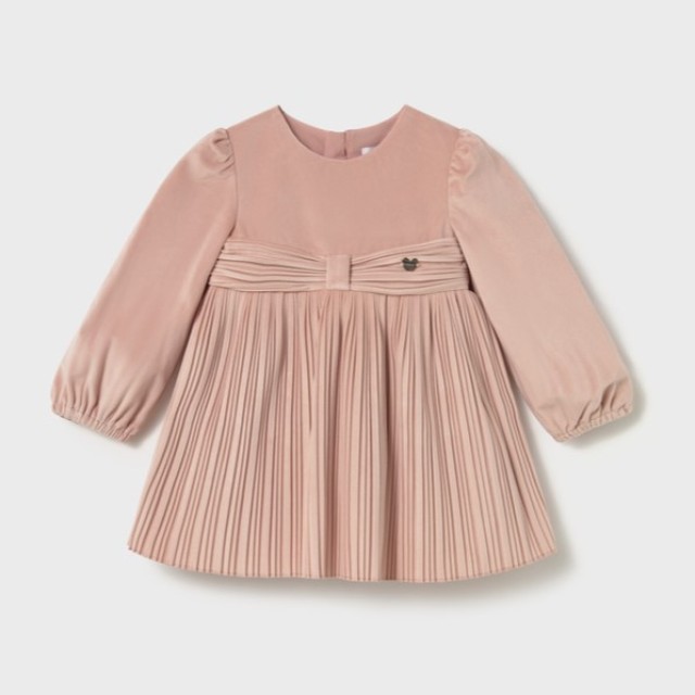 ΠΑΙΔΙΚΟ ΦΟΡΕΜΑ ΜΑΚΡΥΜΑΝΙΚΟ ΒΕΛΟΥΔΙΝΟ ΠΛΙΣΕ MAYORAL ΡΟΖ ΚΟΡΙΤΣΙ 16-02902-090