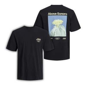 ΠΑΙΔΙΚΗ ΜΠΛΟΥΖΑ T-SHIRT ME ΣΤΑΜΠΑ ΣΤΗΝ ΠΛΑΤΗ OVERSIZED CACTUS JACK AND JONES JUNIOR ΜΑΥΡΟ ΑΓΟΡΙ 12253986