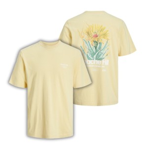 ΠΑΙΔΙΚΗ ΜΠΛΟΥΖΑ T-SHIRT ME ΣΤΑΜΠΑ ΣΤΗΝ ΠΛΑΤΗ OVERSIZED CACTUS JACK AND JONES JUNIOR ΚΙΤΡΙΝΟ ΑΓΟΡΙ 12253986