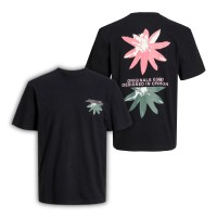 ΠΑΙΔΙΚΗ ΜΠΛΟΥΖΑ T-SHIRT ME ΣΤΑΜΠΑ ΣΤΗΝ ΠΛΑΤΗ TROPICAL FRUITS LOOSE FIT JACK  JONES JUNIOR ΜΑΥΡΟ ΑΓΟΡΙ 12254032
