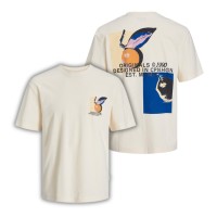 ΠΑΙΔΙΚΗ ΜΠΛΟΥΖΑ T-SHIRT ME ΣΤΑΜΠΑ ΣΤΗΝ ΠΛΑΤΗ TROPICAL FRUITS LOOSE FIT JACK  JONES JUNIOR ΜΠΕΖ ΑΓΟΡΙ 12254032