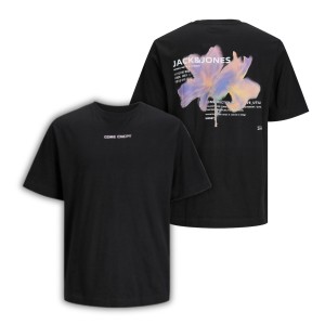 ΠΑΙΔΙΚΗ ΜΠΛΟΥΖΑ T-SHIRT ABSTRACT FLOWER LOOSE FIT JACK  JONES JUNIOR ΜΑΥΡΟ ΑΓΟΡΙ 12254207