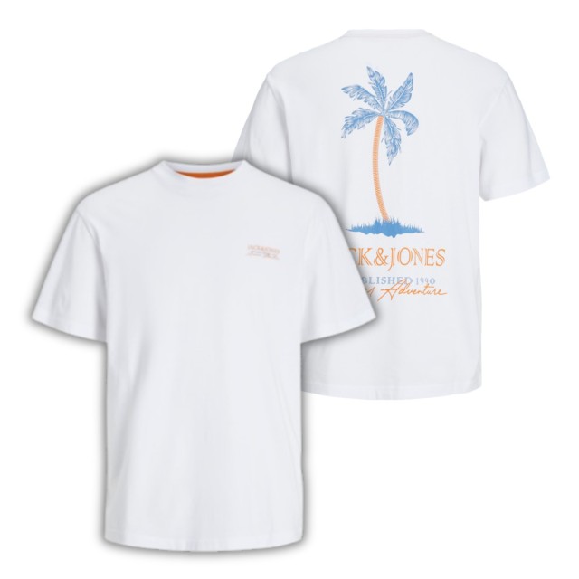 ΠΑΙΔΙΚΗ ΜΠΛΟΥΖΑ T-SHIRT PACIFIC JACK AND JONES JUNIOR ΑΣΠΡΟ ΑΓΟΡΙ 12270004