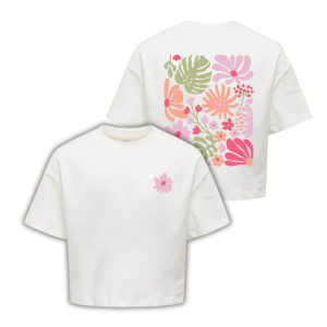ΠΑΙΔΙΚΗ ΜΠΛΟΥΖΑ T-SHIRT LOOSE FIT HOLIDAYS KIDS ONLY ΑΣΠΡΟ ΚΟΡΙΤΣΙ 15354280