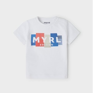 ΠΑΙΔΙΚΗ ΜΠΛΟΥΖΑ T-SHIRT MYRL EDITION MAYORAL ΑΣΠΡΟ ΑΓΟΡΙ 22-00106-033