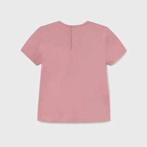 ΠΑΙΔΙΚΗ ΜΠΛΟΥΖΑ T-SHIRT BASIC MAYORAL ΡΟΖ ΚΟΡΙΤΣΙ 25-00105-019