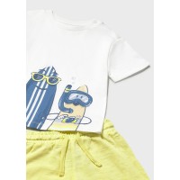 ΠΑΙΔΙΚΟ ΣΕΤ 2 ΤΜΧ ΜΠΛΟΥΖΑ T-SHIRT ΚΑΙ ΒΕΡΜΟΥΔΑ ΣΑΝΙΔΕΣ MAYORAL ΚΙΤΡΙΝΟ ΑΓΟΡΙ 25-01656-025