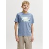 ΠΑΙΔΙΚΗ ΜΠΛΟΥΖΑ T-SHIRT ΦΟΙΝΙΚΕΣ JACK AND JONES JUNIOR ΜΠΛΕ ΑΓΟΡΙ 12289947