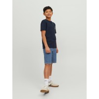 ΠΑΙΔΙΚΗ ΒΕΡΜΟΥΔΑ JEANS RELAXED FIT CHRIS LONG JACK  JONES JUNIOR ΜΠΛΕ ΑΓΟΡΙ 12224040