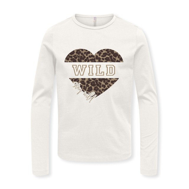 ΠΑΙΔΙΚΗ ΜΠΛΟΥΖΑ ΜΑΚΡΥΜΑΝΙΚΗ WILD KIDS ONLY ΑΣΠΡΟ ΚΟΡΙΤΣΙ 15381182.