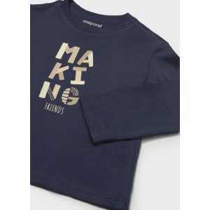 ΠΑΙΔΙΚΗ ΜΠΛΟΥΖΑ ΜΑΚΡΥΜΑΝΙΚΗ BASIC MAYORAL ΜΠΛΕ NAVY ΑΓΟΡΙ 16-00108-020