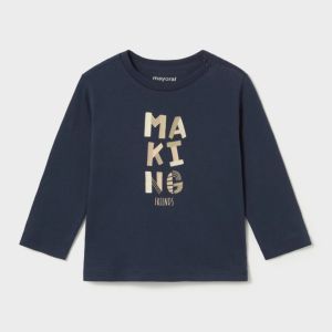 ΠΑΙΔΙΚΗ ΜΠΛΟΥΖΑ ΜΑΚΡΥΜΑΝΙΚΗ BASIC MAYORAL ΜΠΛΕ NAVY ΑΓΟΡΙ 16-00108-020