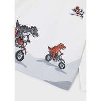 ΠΑΙΔΙΚΗ ΜΠΛΟΥΖΑ ΜΑΚΡΥΜΑΝΙΚΗ DINO MOTO MAYORAL ΕΚΡΟΥ ΑΓΟΡΙ 16-04011-021