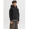 ΠΑΙΔΙΚΟ ΦΟΥΤΕΡ FLEECE ΠΡΟΒΑΤΟ ΜΕ ΚΟΥΚΟΥΛΑ JACK AND JONES JUNIOR ΜΑΥΡΟ ΑΓΟΡΙ 12286858