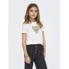 ΠΑΙΔΙΚΗ ΜΠΛΟΥΖΑ T-SHIRT HEARTS KIDS ONLY ΑΣΠΡΟ ΚΟΡΙΤΣΙ 15364631