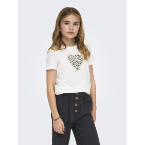 ΠΑΙΔΙΚΗ ΜΠΛΟΥΖΑ T-SHIRT HEARTS KIDS ONLY ΑΣΠΡΟ ΚΟΡΙΤΣΙ 15364631