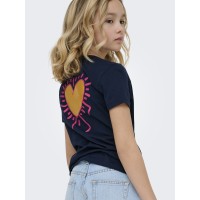 ΠΑΙΔΙΚΗ ΜΠΛΟΥΖΑ T-SHIRT HEARTS KIDS ONLY ΜΠΛΕ ΚΟΡΙΤΣΙ 15364631