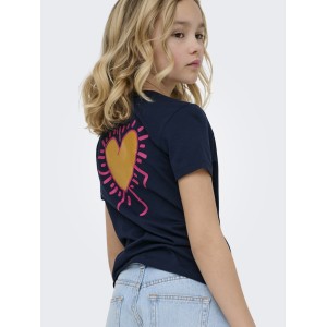 ΠΑΙΔΙΚΗ ΜΠΛΟΥΖΑ T-SHIRT HEARTS KIDS ONLY ΜΠΛΕ ΚΟΡΙΤΣΙ 15364631