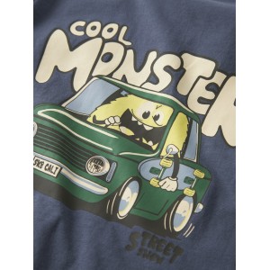ΠΑΙΔΙΚΗ ΜΠΛΟΥΖΑ ΜΑΚΡΥΜΑΝΙΚΗ BACK PRINT MONSTER NAME IT ΜΠΛΕ ΑΓΟΡΙ 13259689
