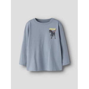 ΠΑΙΔΙΚΗ ΜΠΛΟΥΖΑ ΜΑΚΡΥΜΑΝΙΚΗ BACK PRINT DINOSAUR NAME IT ΓΑΛΑΖΙΟ ΑΓΟΡΙ 13259689